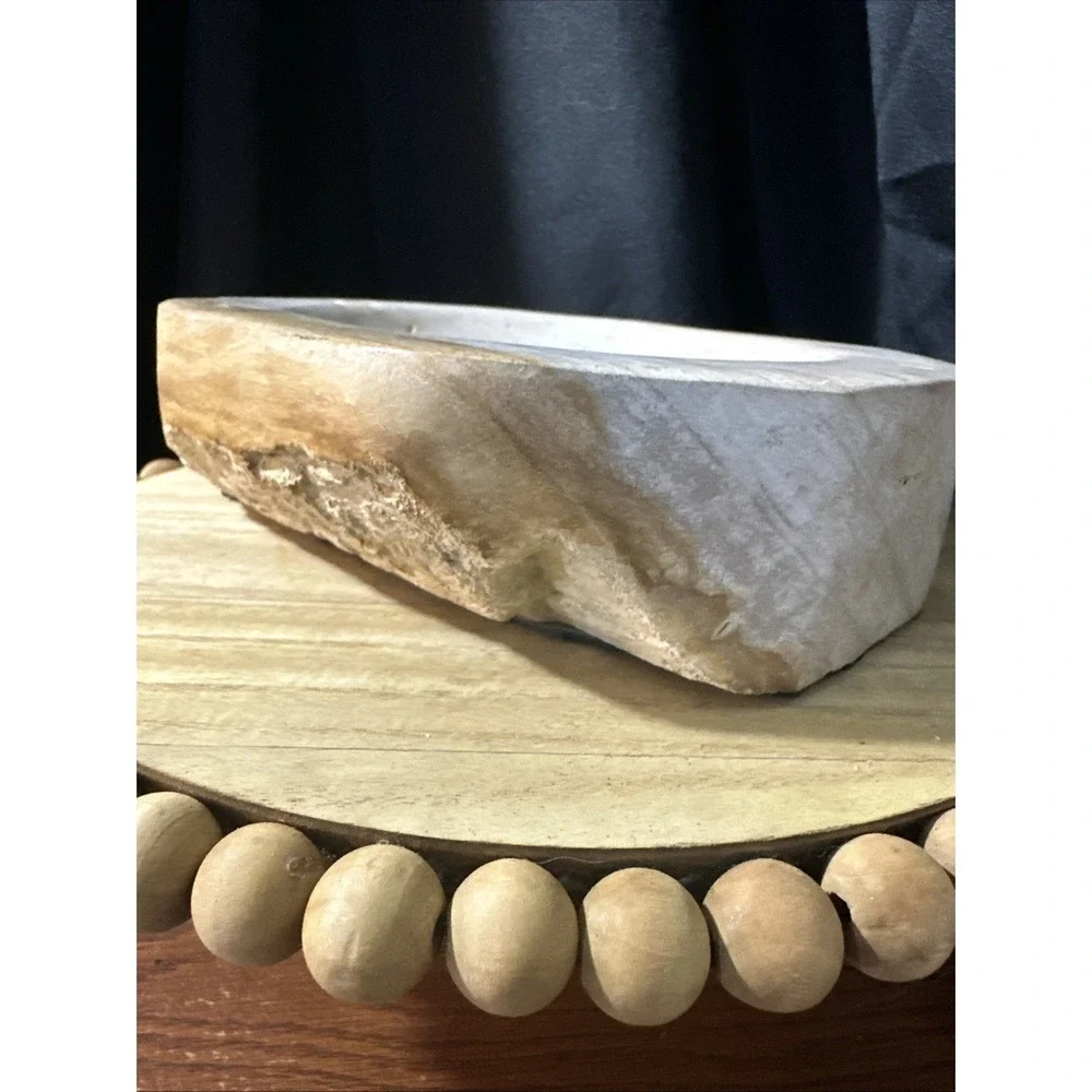Petrified Wood Bowl Rustic Decor 8.5lbs  Amazing Statement Dish
